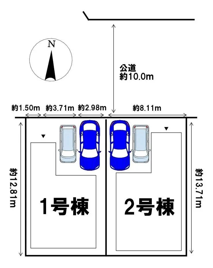 リナージュ野洲市近江富士１丁目　１期　２号棟の区画図