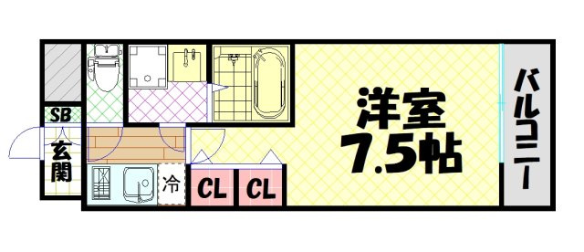 【間取り】 | エスプレイス難波サウスゲート