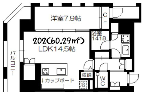 THE WEAVE MINAMI SEMBAの間取り