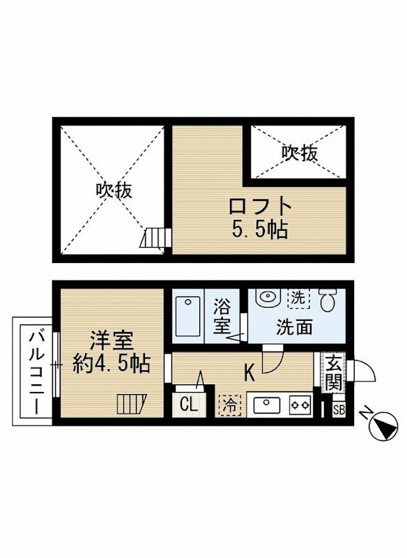 クレストコート鷹取の間取り