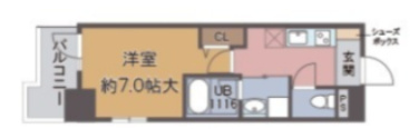 フェールヴィル阿波座の間取り