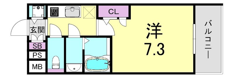 エスリード阿波座ノースプレイスの間取り
