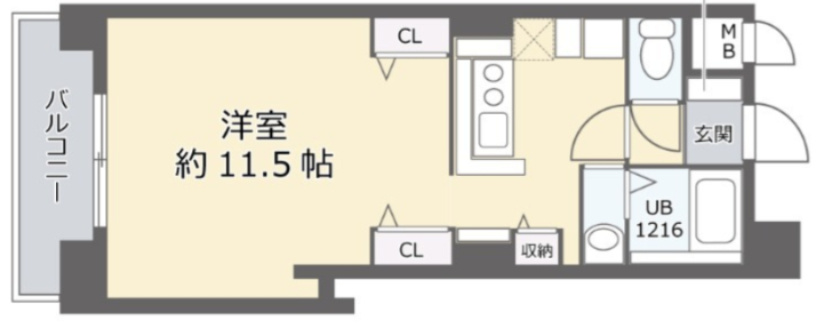 ホープ松屋町住吉の間取り