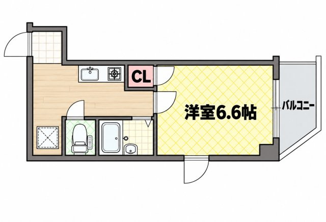 【間取り】 | ドエル南堀江1番館