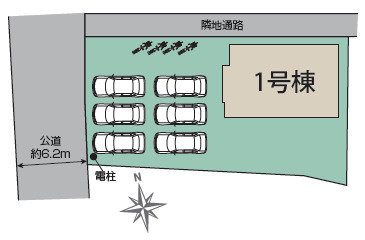 【区画図】 | 富士宮市宝町　新築戸建て　全1棟