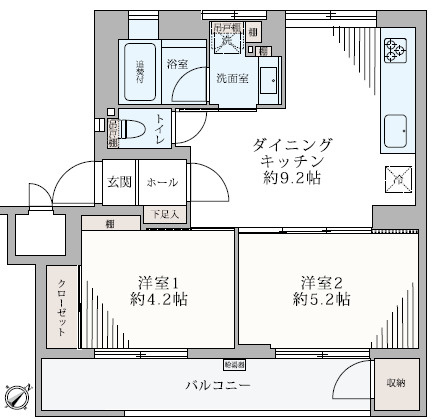 弦巻ハイコーポの間取り