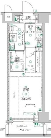 レアライズ清澄白河の間取り|間取りです。