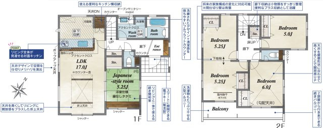 【間取り】 | 桶川市坂田　新築戸建　全1棟　1号棟