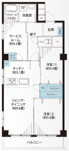 ファミネス大森の間取り