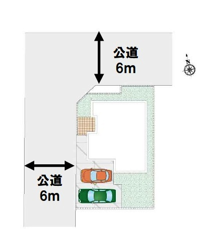 所沢市東狭山ケ丘3丁目・全15棟　新築一戸建　1号棟の区画図|【全15棟・1号棟】カースペース2台分