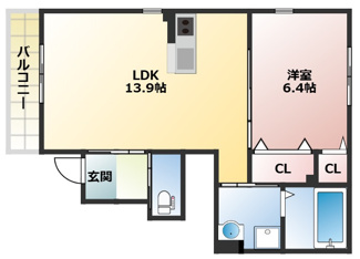 【間取り】 | ユアメゾン白川　１