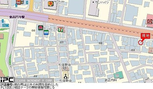 日神パレス東高円寺の地図