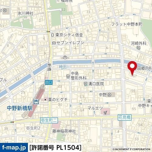 ドルミ中野弥生町の地図