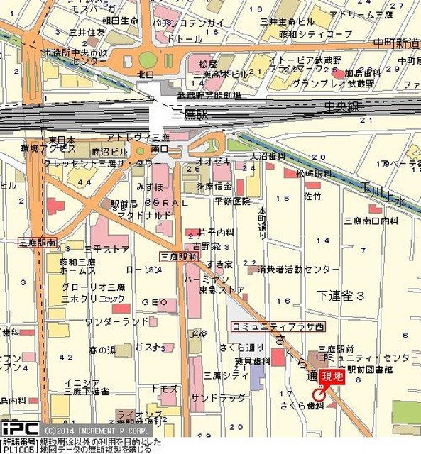 ライオンズマンション三鷹さくら通りの地図