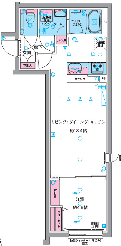 GENOVIA中野坂上の間取り