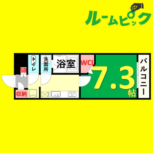 axis nagoya sw　名古屋市賃貸　仲介手数料無料の間取り