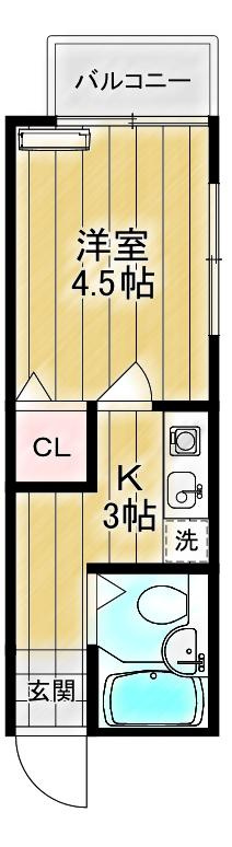 アンソレイユナカガワの間取り