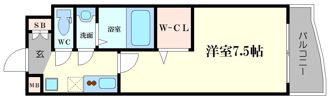 ラグゼ難波南の間取り