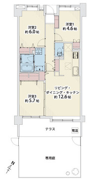 春日原パーク・ホームズの間取り|間取り