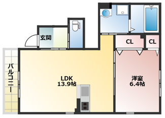 【間取り】 | ユアメゾン白川　１