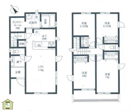 川口市道合　中古一戸建ての間取り
