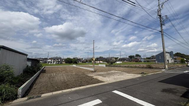 新築戸建て・仲介手数料無料）一宮市北方町北方２棟／１期１号棟|道路含む現地（造成後）