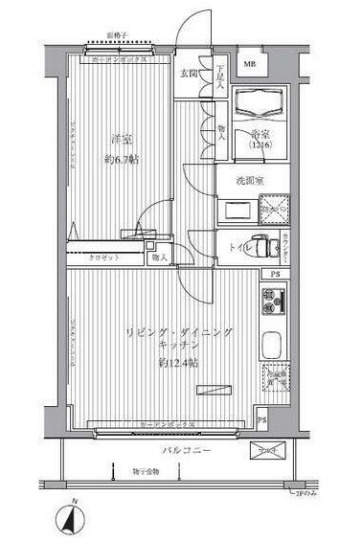 メゾンカルム西新宿の間取り