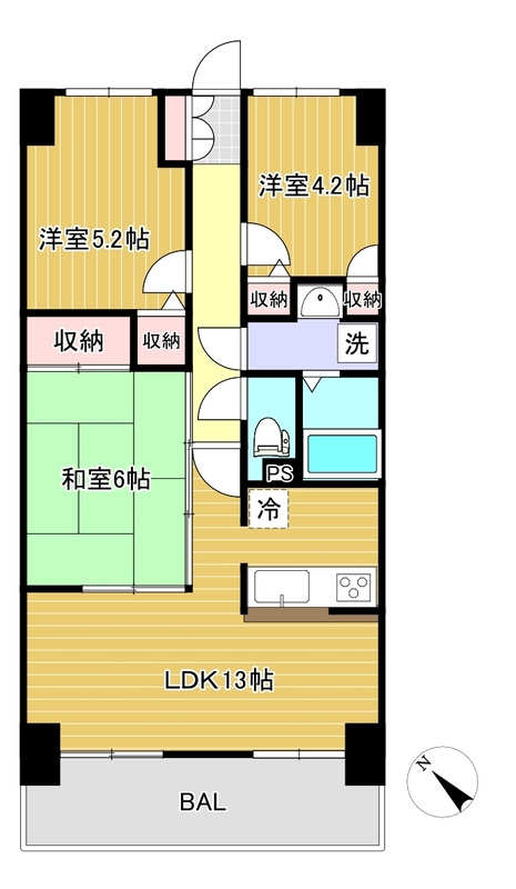 アソシア和泉府中の間取り