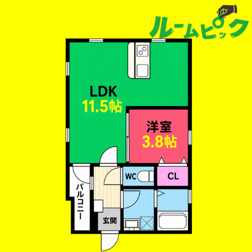 プレシャス　名古屋市賃貸　仲介手数料無料の間取り