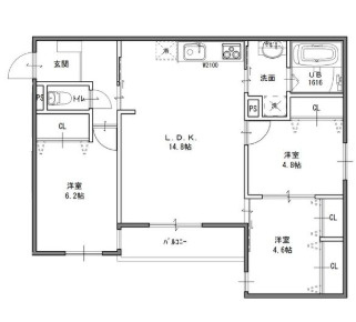 【間取り】 | ボヌール高槻