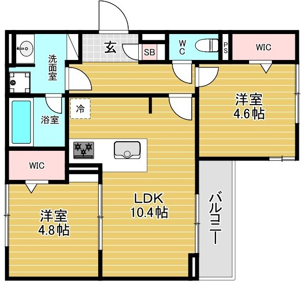 アーバン デライト桜川の間取り