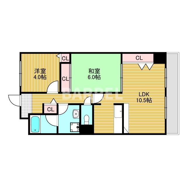 メルヴェーユKOMADORIの間取り