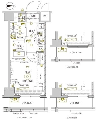レアライズ新丸子の間取り