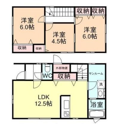 フルールの間取り