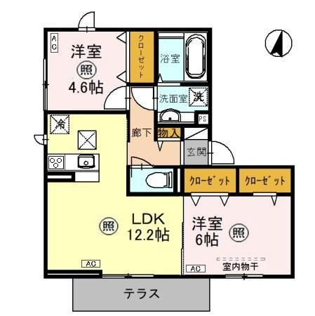 【間取り】 | シャンティーユ大竹山Ⅱ
