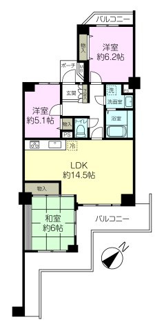 本山ロイヤルマンションの間取り