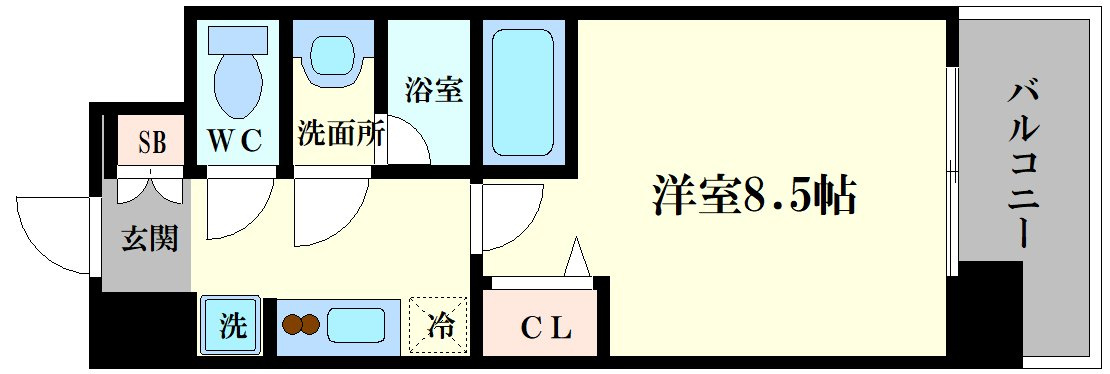 スプランディッド難波IIIの間取り