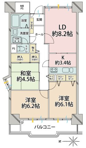 ■3LDK+S、専有面積：70.01平米、バルコニー面積：9.21平米