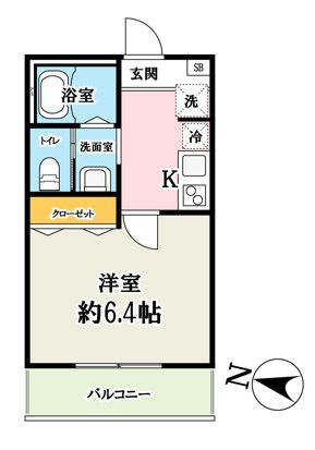 Pine　Da　Casa三郷中央Aの間取り