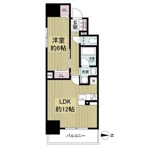 レジュールアッシュ谷町四丁目グランクラスの間取り