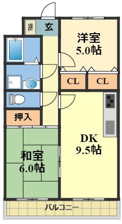 アヴェルデ十ヶ坪の間取り