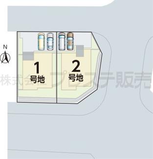 【区画図】 | 奈良市中山町西２丁目の新築一戸建 全２区画 | 全体区画図