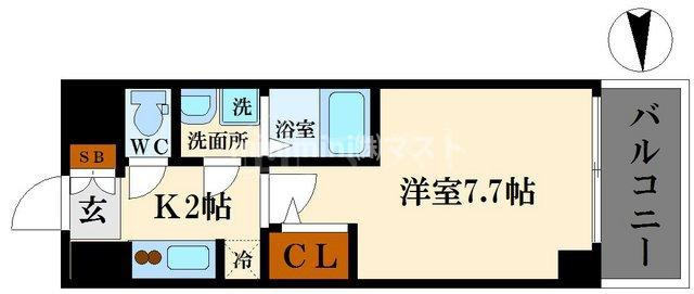 S-RESIDENCE難波EASTの間取り