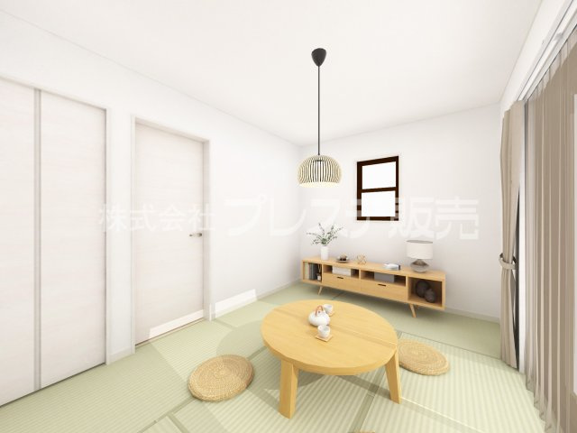 奈良市中山町西２丁目の新築一戸建 全２区画の和室|２号地和室完成イメージ／南向きですので、陽あたり良好です♪