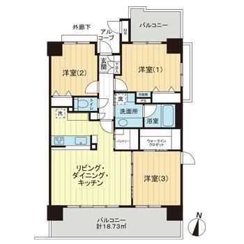 ベルグコート亀戸中央公園の間取り