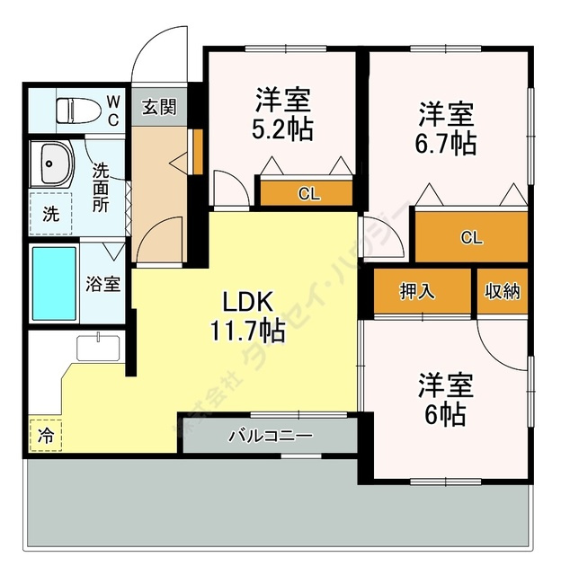 学園プリンスハイムの間取り