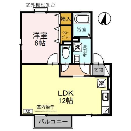 リビングタウン魚住　Ｃ棟の間取り