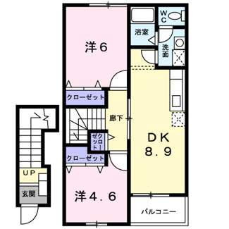 【間取り】 | セントレア小野Ｂ