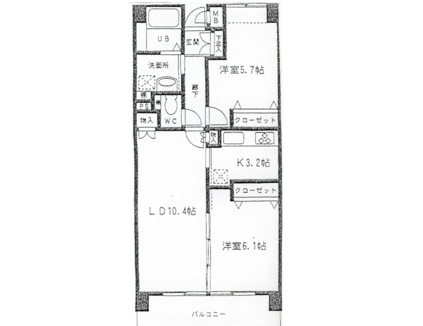 朝日レジデンスの間取り