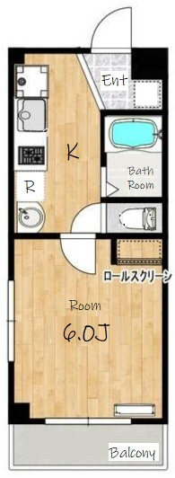 リバーコーポ６５の間取り